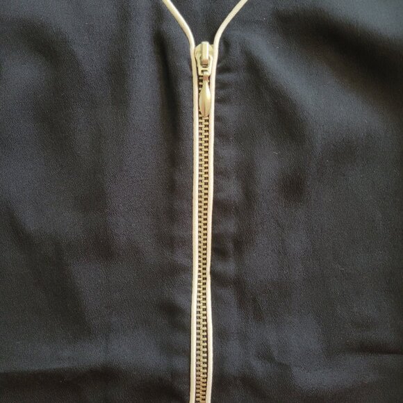 NWT Banana Republic Black White Zip Cardigan Sz MP - Picture 4 of 9